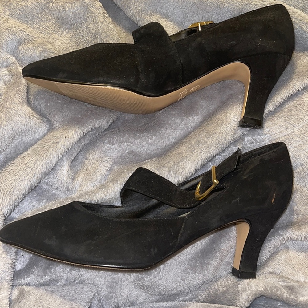 High Lights Womens Black Suede Shoes Size 8.5